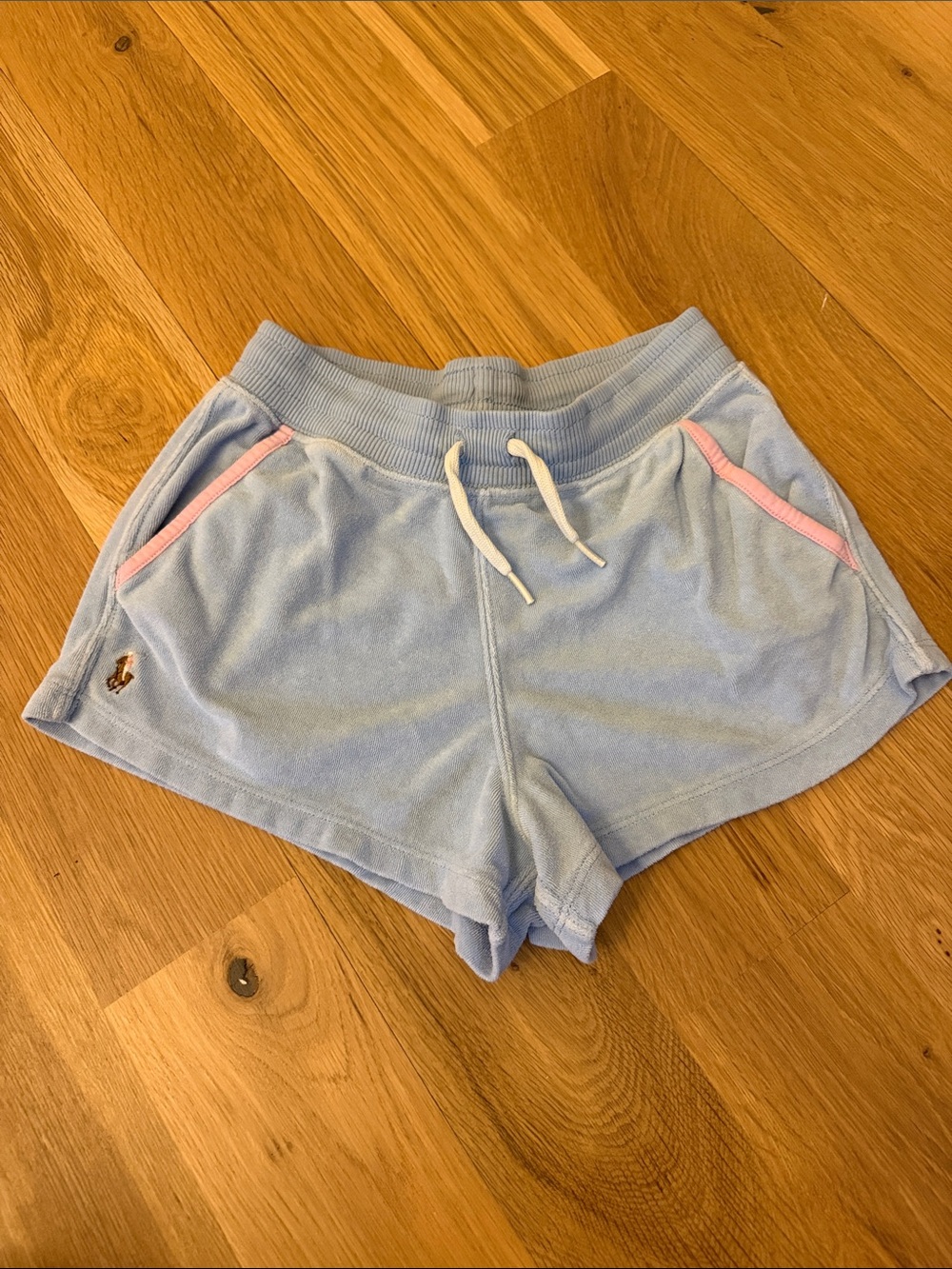 Polo Ralph Lauren Girls Pink and Blue Terry Cloth Shorts